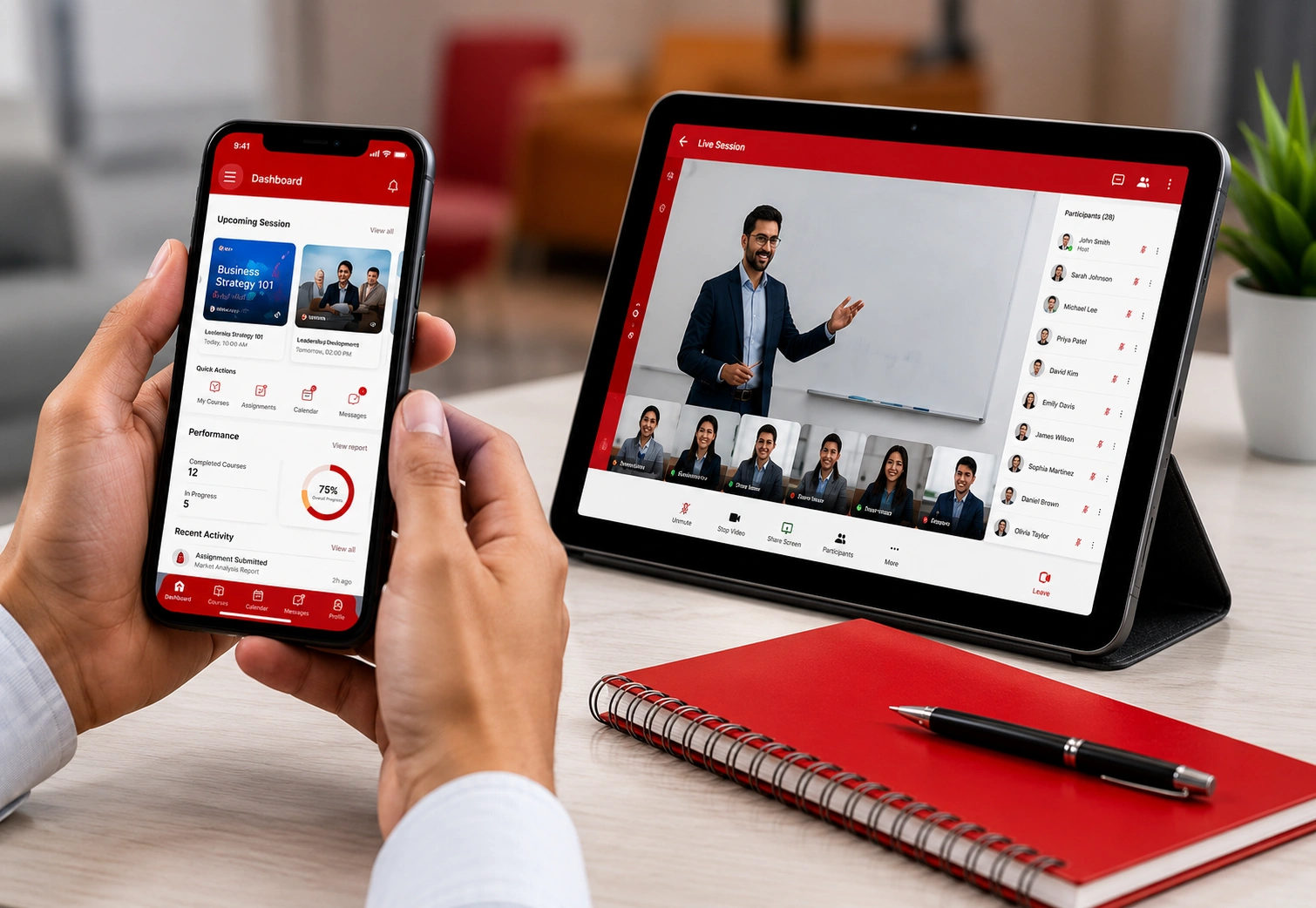 Mobile learning app for schools by Microtree